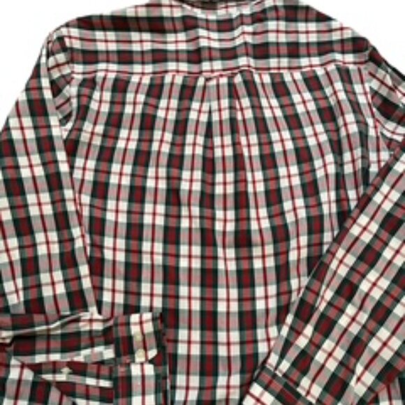 Saddlebred Long Sleeve Button Up Shirt Red & Green Plaid Men’s Size XLT - Picture 3 of 11
